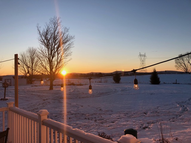 The first sunrise of 2018. Clear, crisp, beautiful. 