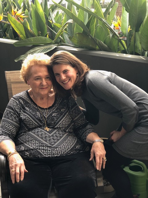 Lisa and Grammie share a sweet moment.