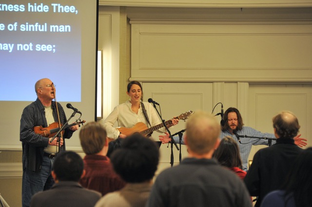 The worship team, led by Dave Bullock, knocked it out of the park.