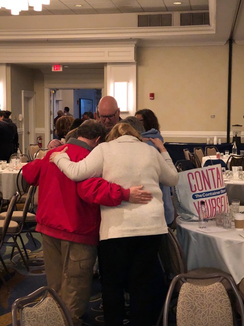 Parting is such sweet sorrow . . . circling up in prayer.