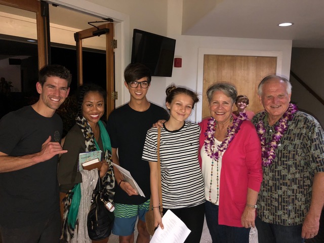 A few “stragglers” at the end of Friday night’s teaching at the Kalaheo Missionary Church.