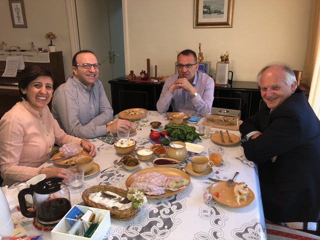 . . . and were rewarded with a beautiful breakfast made by his lovely wife, Garineh.