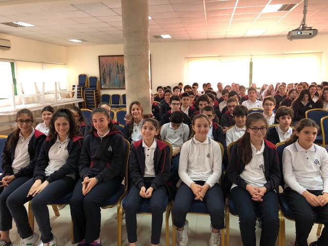 Chapel for the 7th-11th graders at the Armenian Evangelical Central High School
