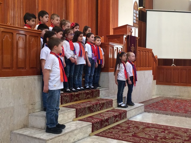 These precious little ones sang and recited scripture at the service.