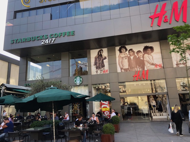 Though the Dunkin Donuts definitely outpaced Starbucks, the Bucks was here too.