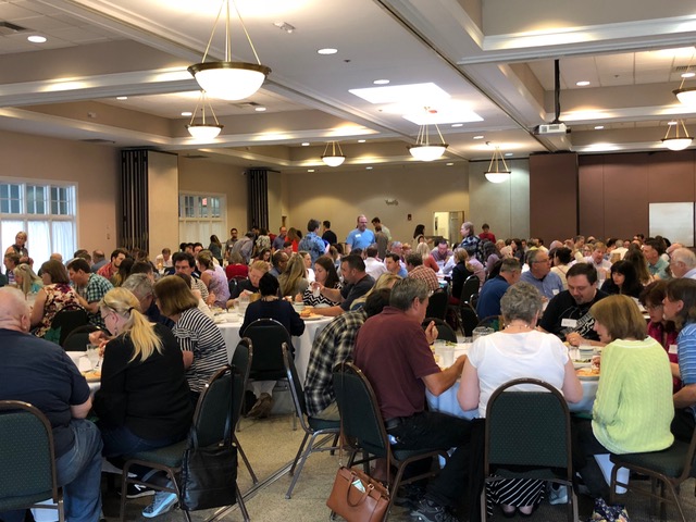 A fantastic steak/shrimp dinner was served in between sessions and was enjoyed by all.