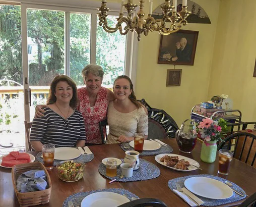 Keri and Kelsey Telander (long time family campers and former CBS program staff) honored us with a visit on the way to the airport after going to a wedding in Maine.