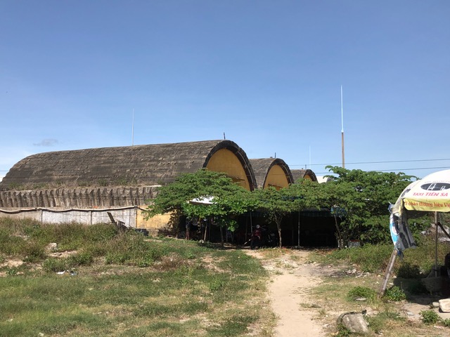 Hangar for US military planes during the war.