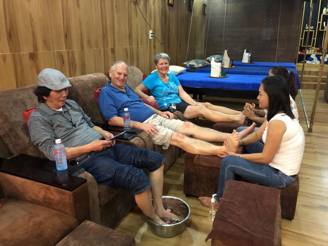 I never thought I’d see the day, but after 30K steps, it was Paul who suggested getting a foot massage in HoiAn while we were waiting for the sun to set. :)