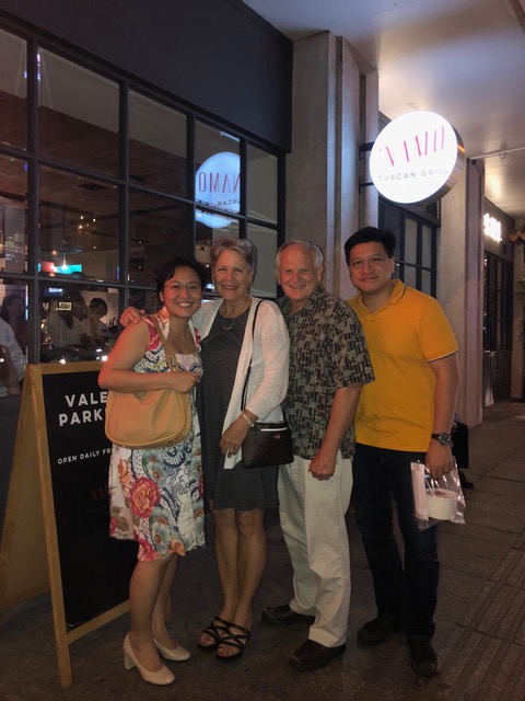 Dinner with Sonny and Christy the night before we flew home. They made our time so extra special.