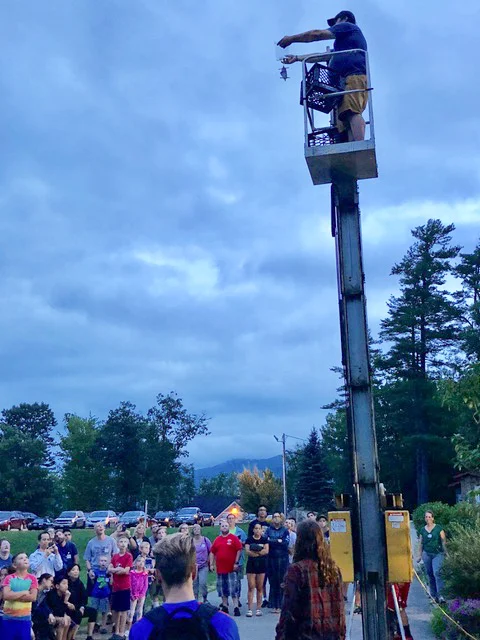 Another creative activity for families was the egg drop contest.