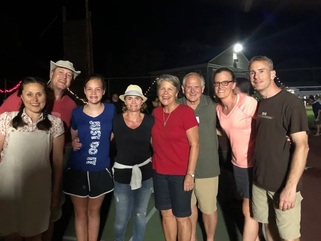 The square dance was held on the tennis courts and was MUCH cooler than in the gym. Great new change!!