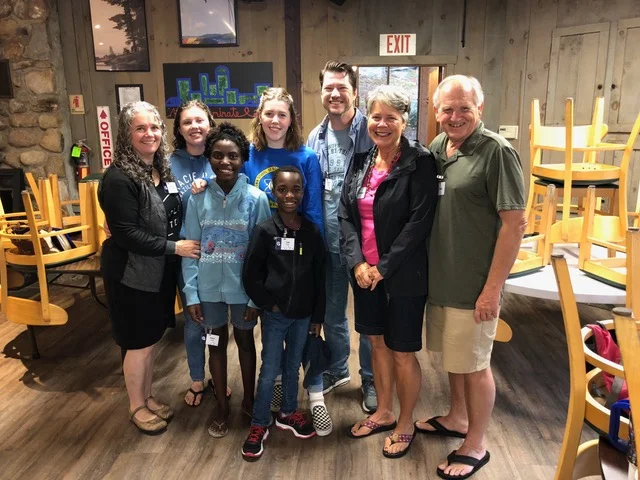 Scott, Jill, Katie, Ally, Mary and Ian Dunn made their way to family camp in New Hampshire.