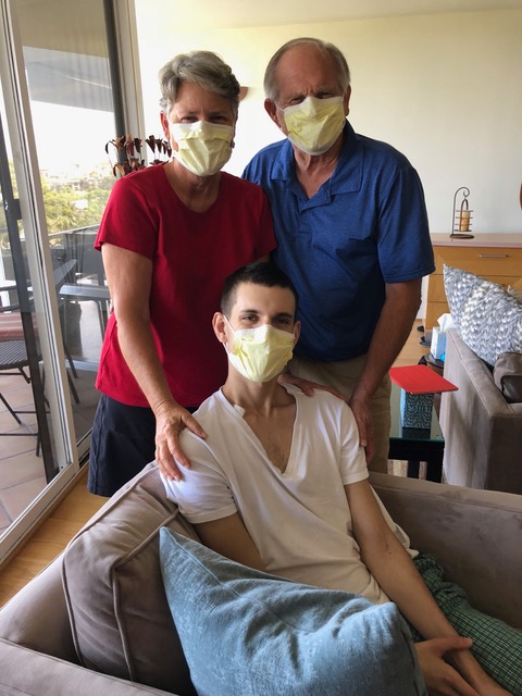 So thankful for a brief visit with our nephew Alex who is undergoing chemo to treat osteosarcoma.