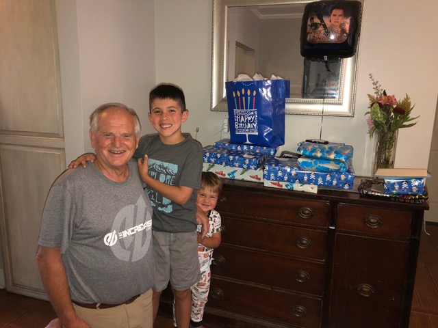 The birthday boys (and a little photobomber)