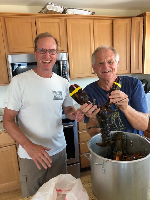 Lobsters fresh off the boats . . . doesn’t get any better than this!