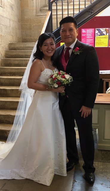 Sonny and Christy, all dressed in their original wedding clothes, ready to renew their vows.