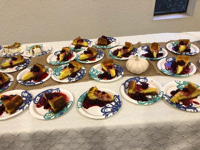 Yummy homemade desserts were featured Friday night, and a fabulous breakfast spread was consumed the next morning.