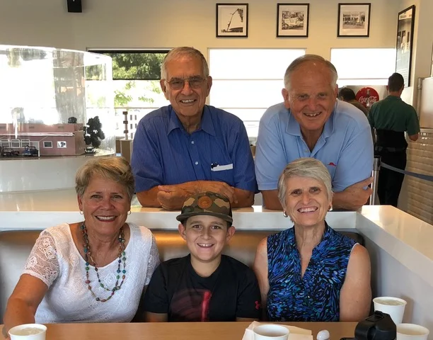 Paul’s oldest sister Sandy, her husband Wayne, and grandson Ryder, surprised us Saturday after the conference and we enjoyed lunch together.