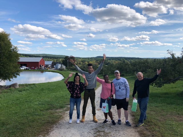 We had a blast picking apples and goofing off together.
