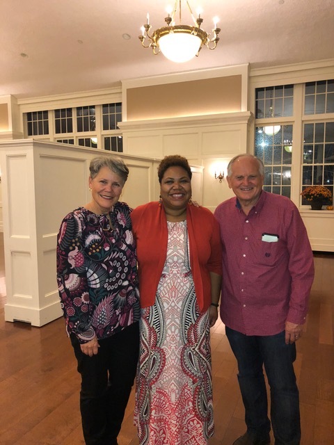 We stand with Dean Michelle Williams who hosted the evening for couples.