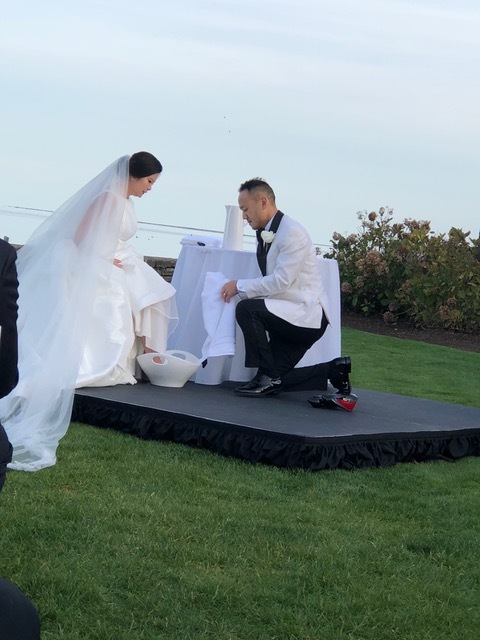 It was very moving to see them wash one another’s feet during their wedding.