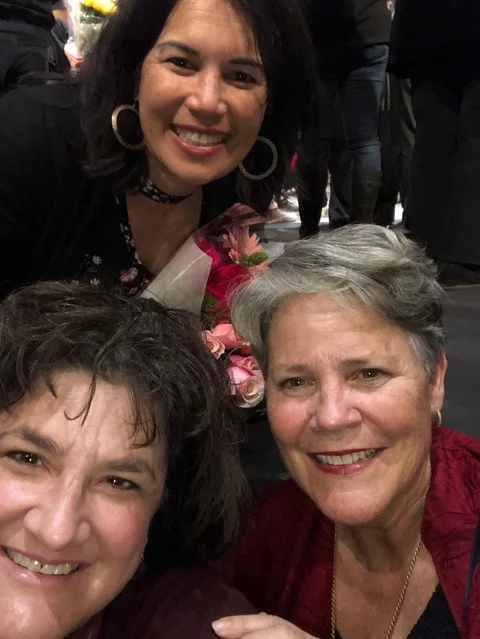 Hannah’s mom, Christina Chew Swanson, and Sally Shaull are two of my favorite “flowers” in my garden of “chosen family friends.”