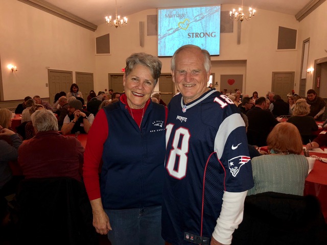 Ready for the Super Bowl, but not before speaking for South Shore Baptist Church’s date night.