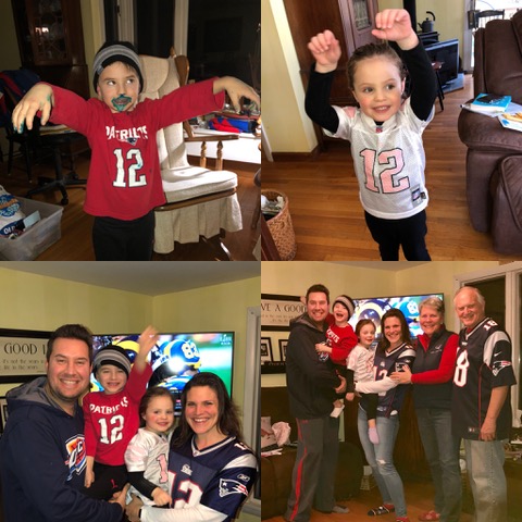 It was all smiles at our home in Bedford as the game “went our way.” What fun it was to have the Johnsons in our rooting section!!