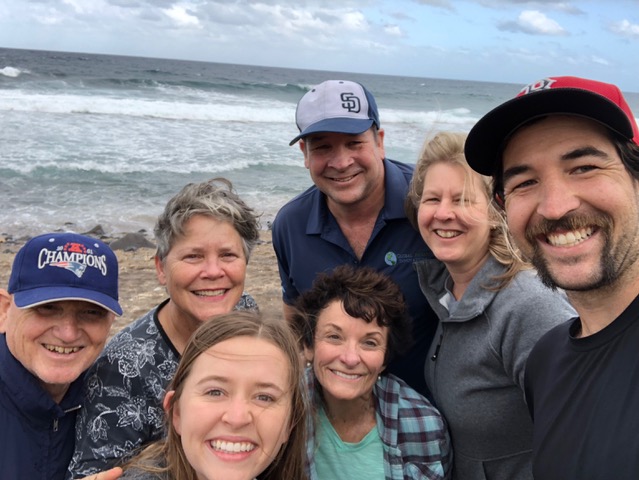 Sea glass hunting with the Hazlebeck clan: Dave and Debbie (the parents), David and Emily (the newlyweds), and our dear friend Wendy Turney, who just happened to be on the island that week.