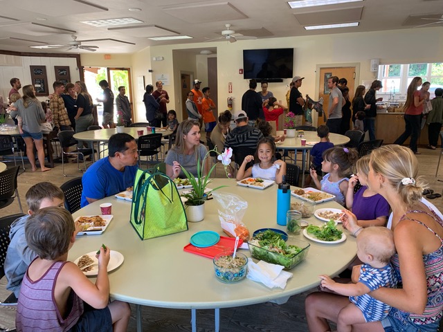 Lunchtime at the conference . . . bring those 50+ kids from childcare to eat with their parents!