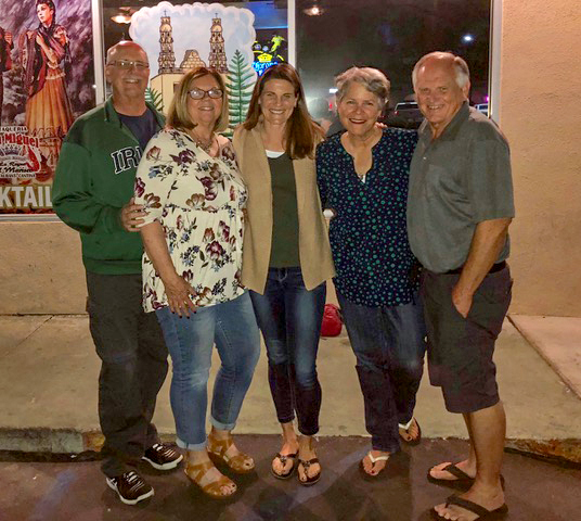 Dinner with Doug and Kelly Hart and Lisa . . . spending time with friends is one of the best parts of what we do!