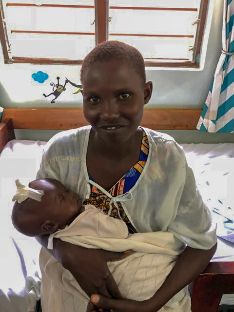 This sweet mama’s baby has had surgery and is on the way home today.