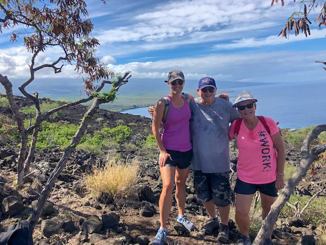 On our way back up from Capt Cook’s on the rough lava trail . . . always a challenge, but certainly worth it.