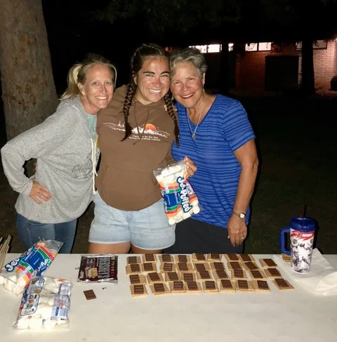 Worship and s’mores were enjoyed by all at the campfire after the game show.