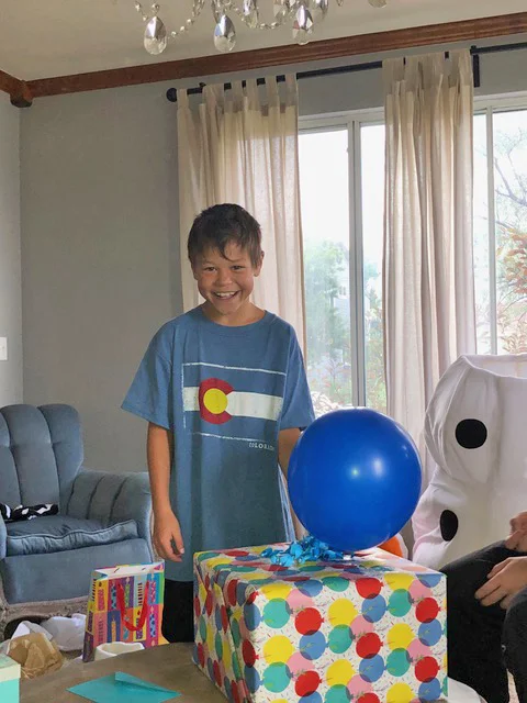 A very happy 10 year old.