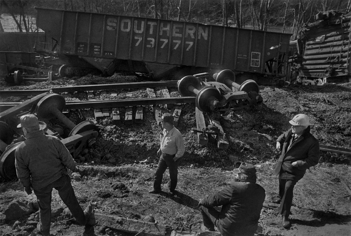Derailed Norfolk Southern Train, Barnard, Madison County, NC 1978