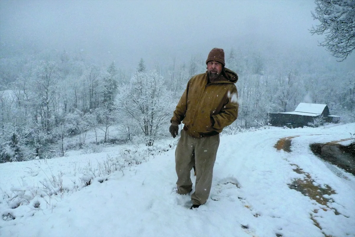 Wayne Uffelman at Blue Hill Farm, PawPaw, Madison County, NC 2011.