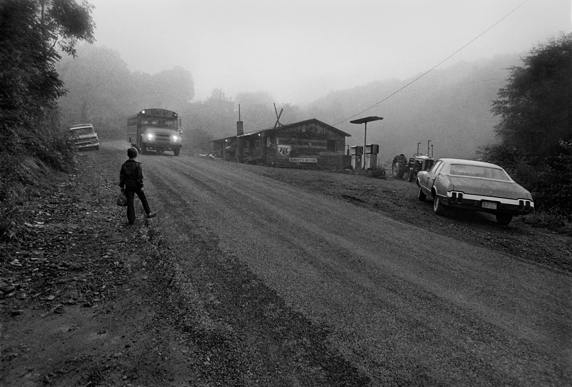 Clinton Norton Waiting for the School Bus, Sodom, Madison County, NC 1977