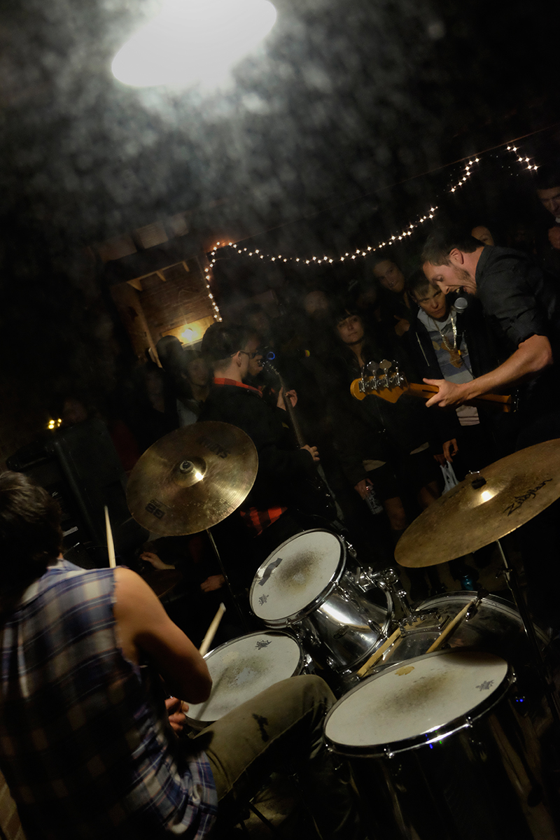 Hot Mess Monster playing in downtown Marshall, 2014.