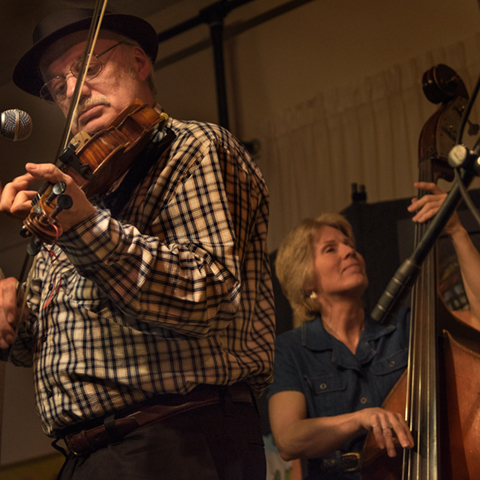  The incomparable, Roger Howell, with Cathy Arrowood, at the Fiddlers of Madison County concert last weekend at the Madison Arts Center in Marshall.