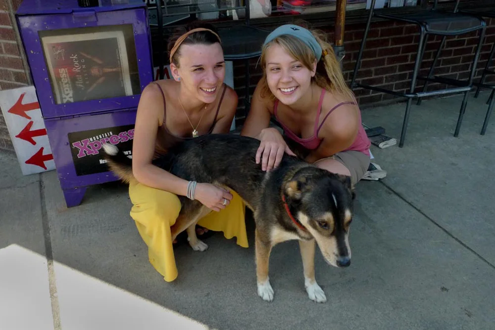 With Kelsey and Rocky Before Their First Cross-Country Trip, Marshall, 2010.