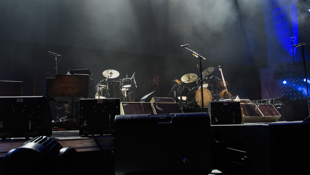 Just before John Mellencamp's Set, Chicago, 2015