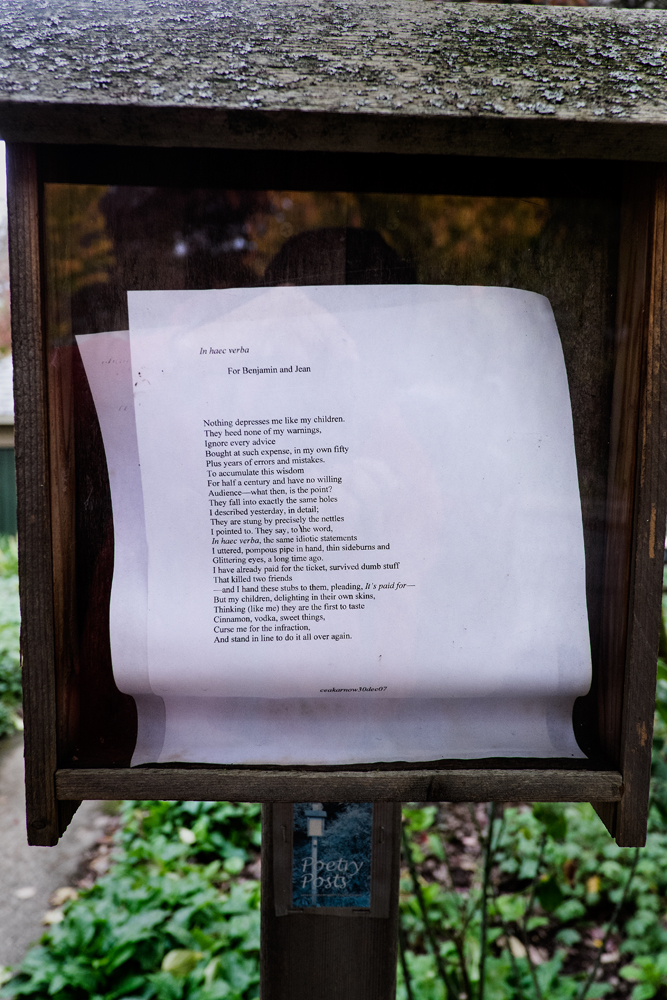  Poetry Post in Benny's neighborhood, NE Portland, Oregon