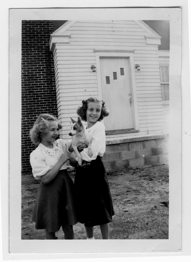 Cousins Janice Reed (left) and Dolores Oliveri, maybe in Delaware, ca. 1947.
