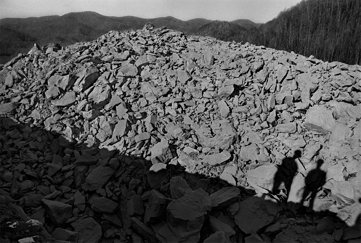 Supervisors Inspecting site of a recent blast, Buckner Gap, Madison County, NC 1997 - from The New Road: I-26 and the Footprints of Progress in Appalachia