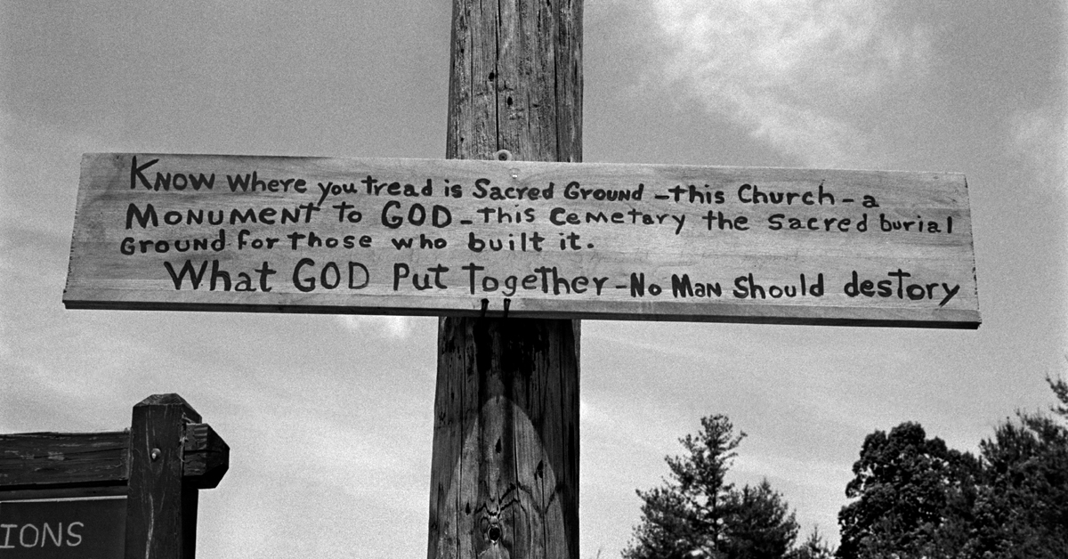 Little Ivy Church Cemetery During Grave Removal, Mars Hill, North Carolina 1996