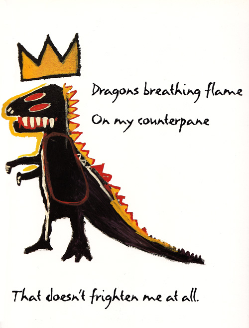 Palabras por Maya Angelou, Ilustración por Jean-Michel Basquiat.
