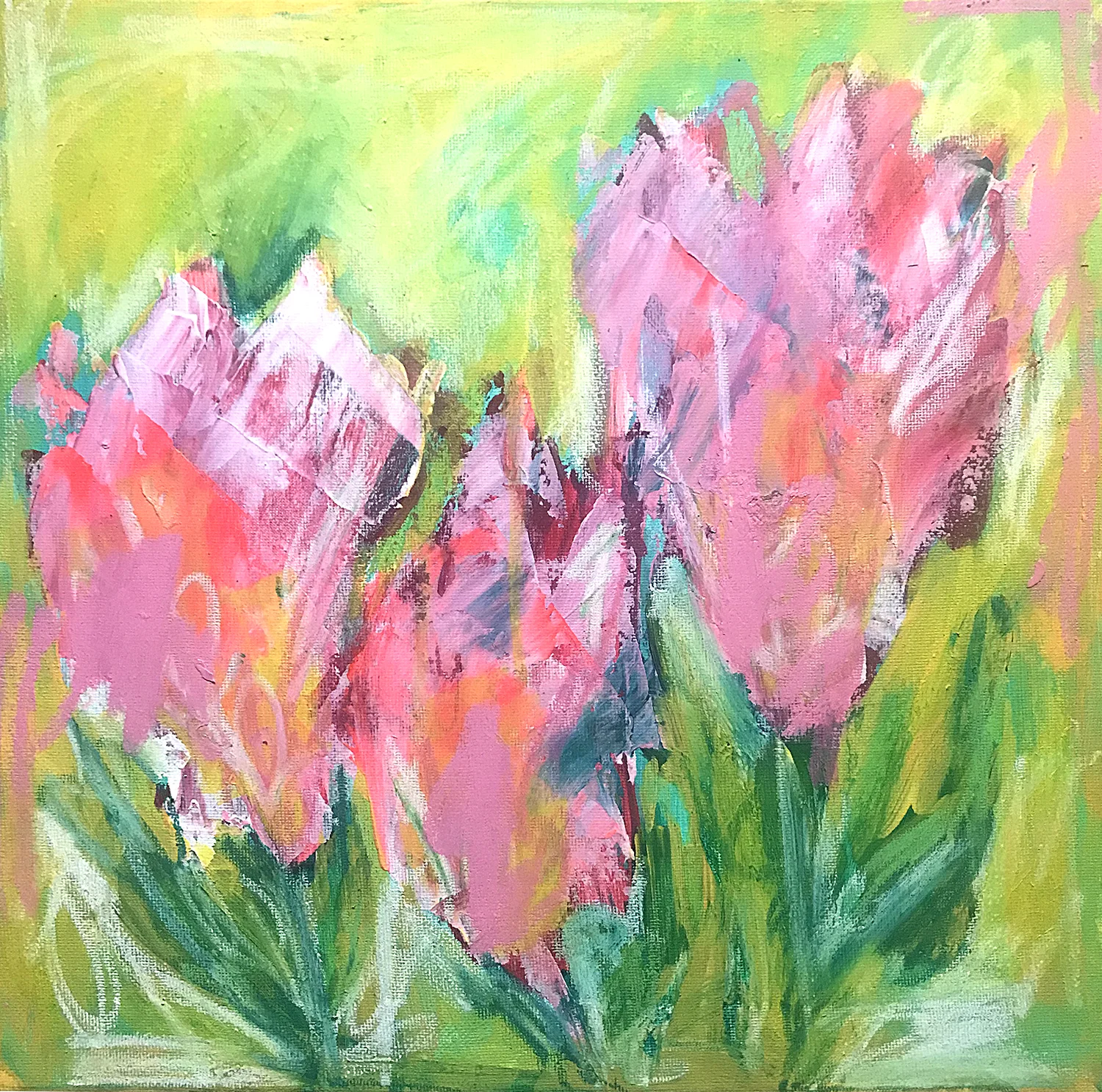 Untitled -12x12, Mix Media on Canvas