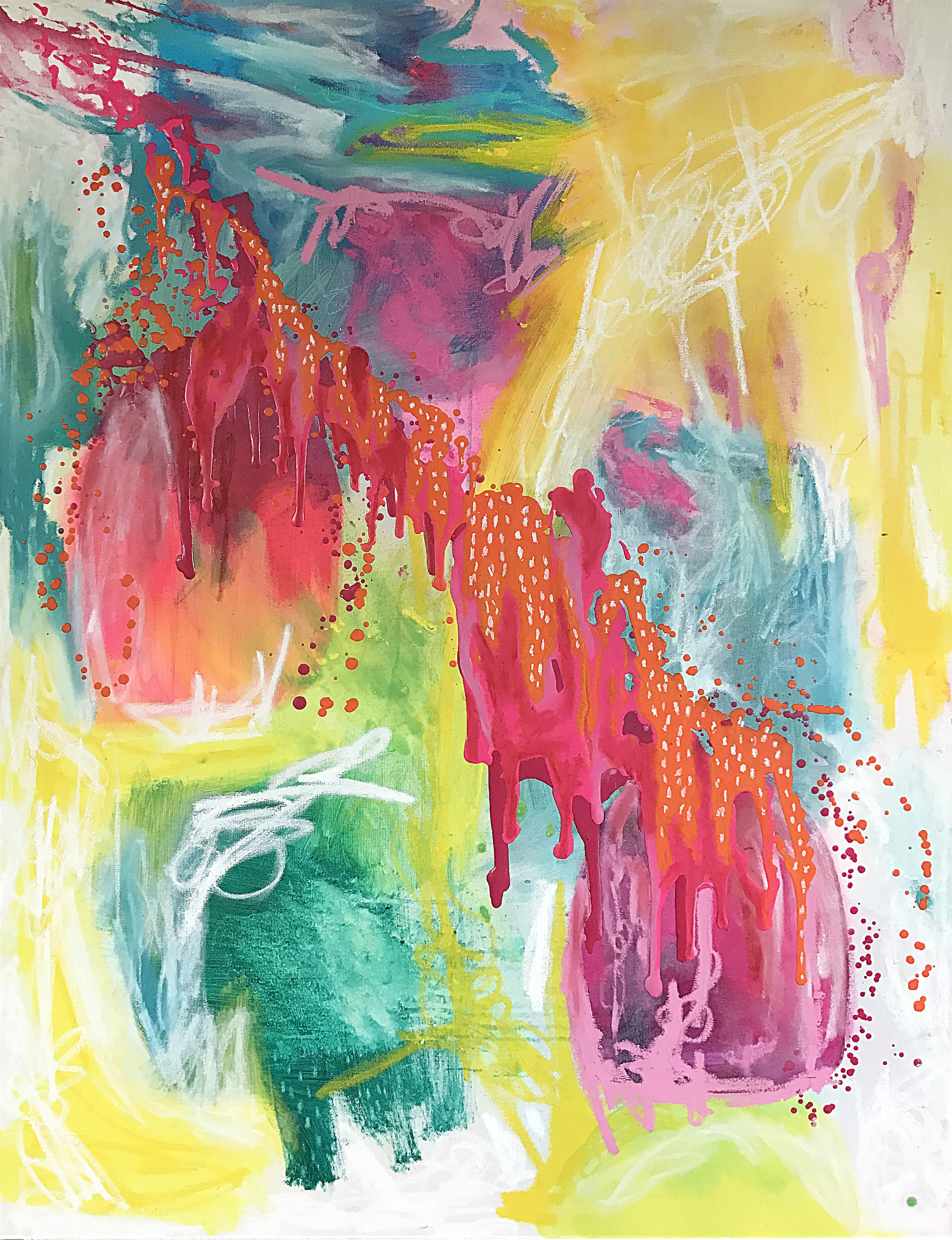 En mi mundo - 36x49, Mix Media on Canvas